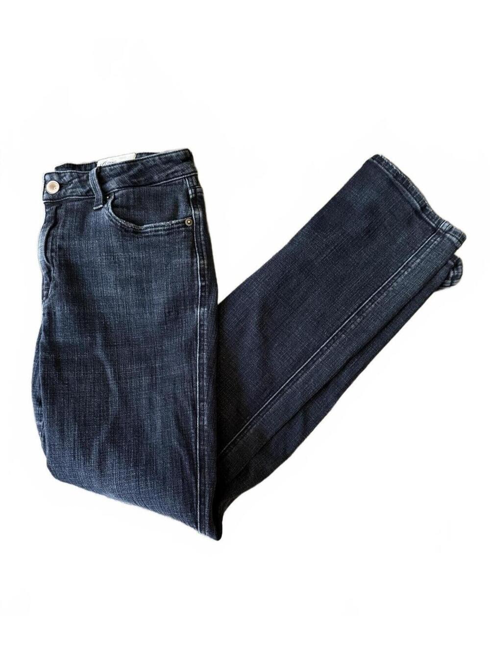 Cosmic Blue Love Women's Denim Jeans Size 29 Streetwear Straight Leg Blue Cotton